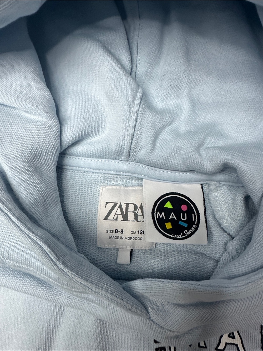 Zara x MAUI and Sons Cropped Hoodie Kid’s sz. 8-9 - Picture 3 of 7